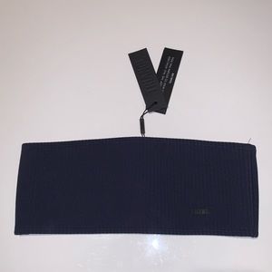 Navy Triangl Bandeau Swim Top